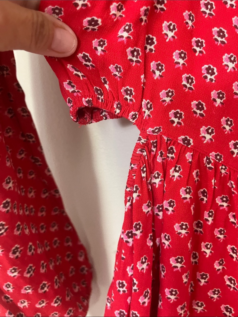 NWTAmerican Eagle Outfitters Red Printed Midi Dress - Picture 3 of 4